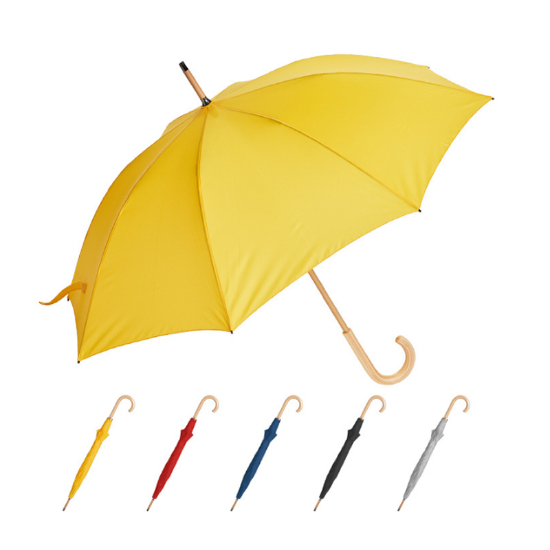 Straight umbrella wood medium stick wooden handle