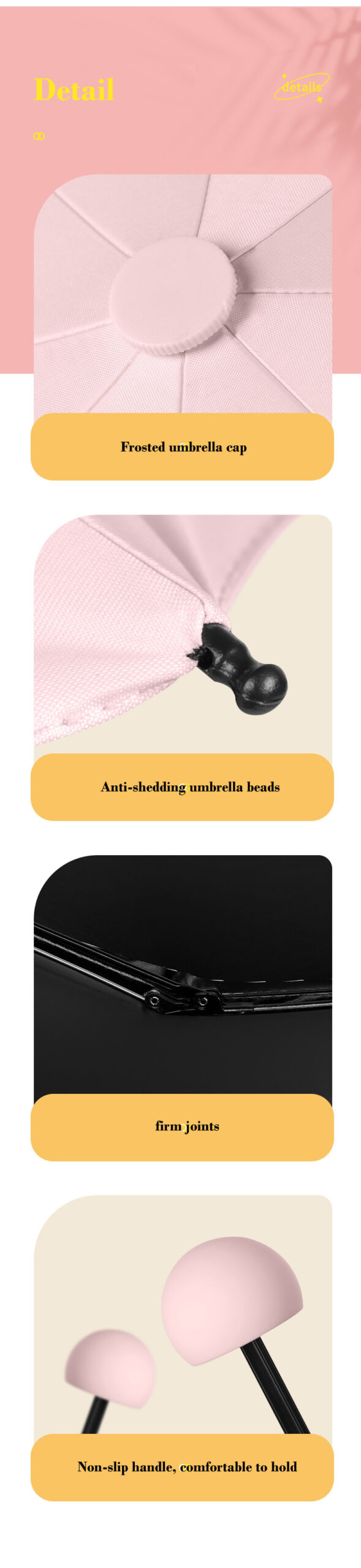 UV protection black glue umbrella